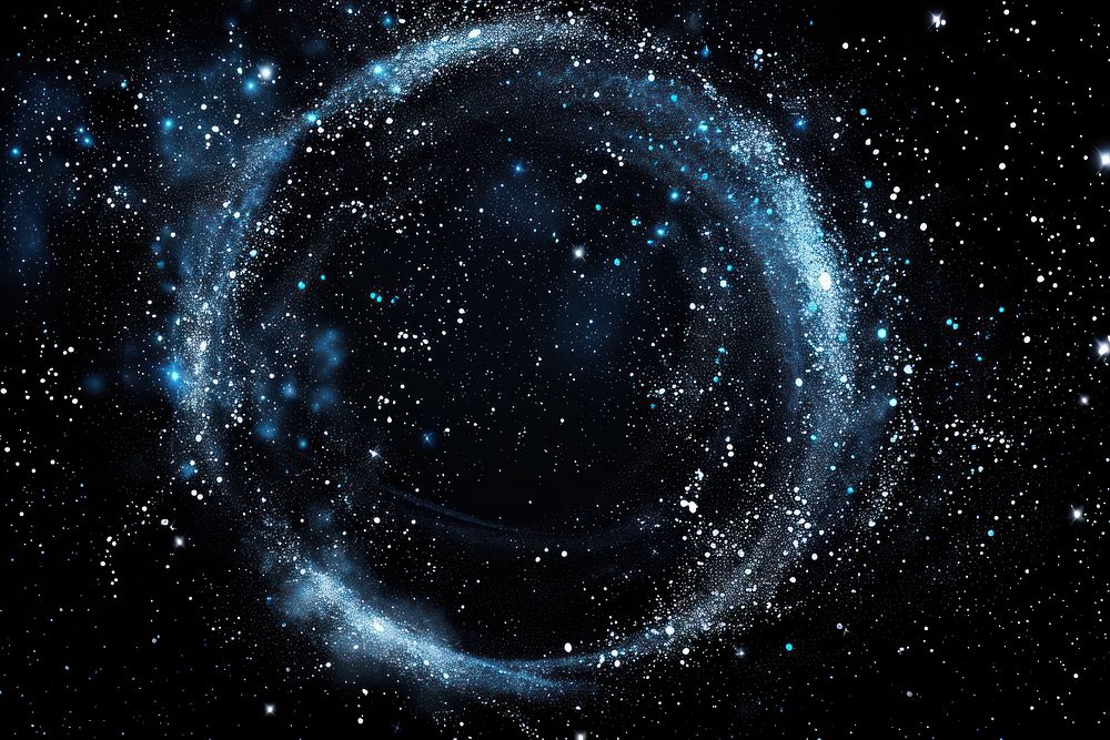 Celestial frame sparkle light blue astronomy universe outdoors.