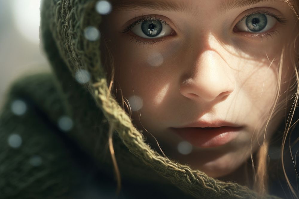 Close up of elf photography portrait headshot.