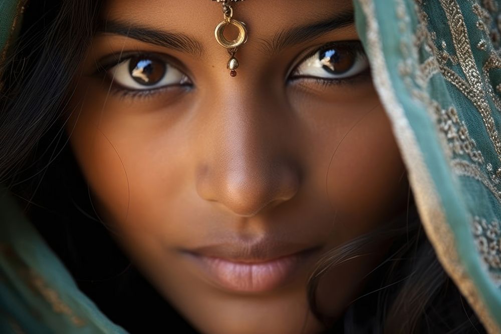 Close up of indian photography portrait skin.
