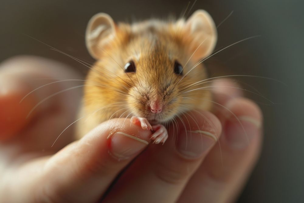 Close up of mouse hamster rodent animal.