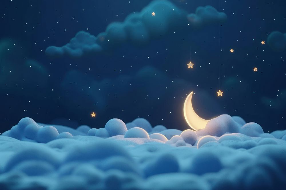 Cute moon on the night sky background backgrounds astronomy outdoors.