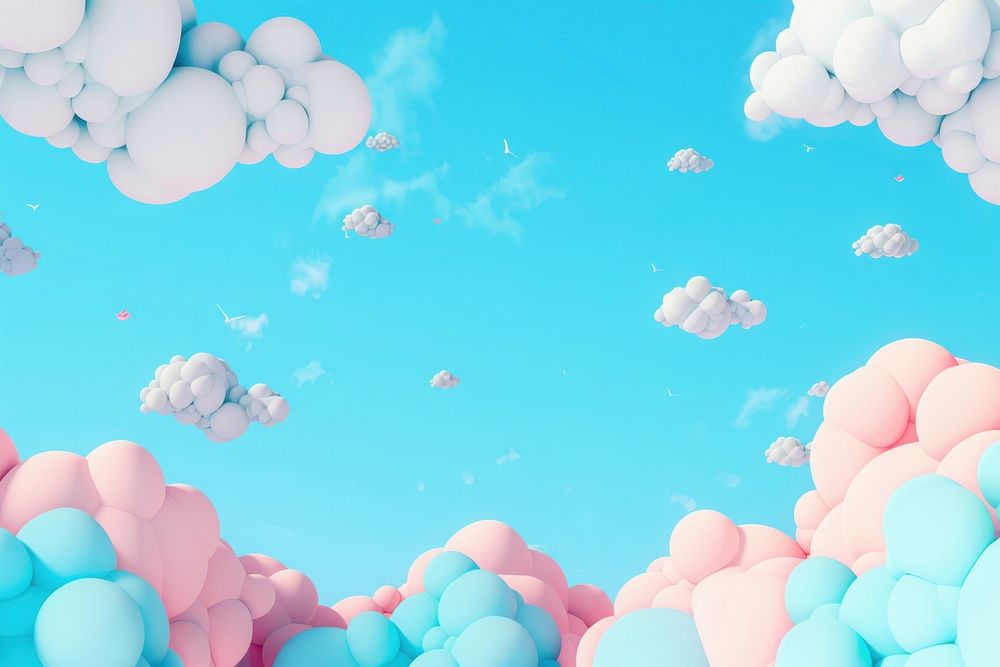 Cute blue sky background backgrounds outdoors balloon.