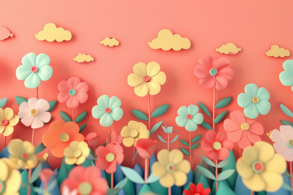 Cute flowers background art backgrounds pattern.
