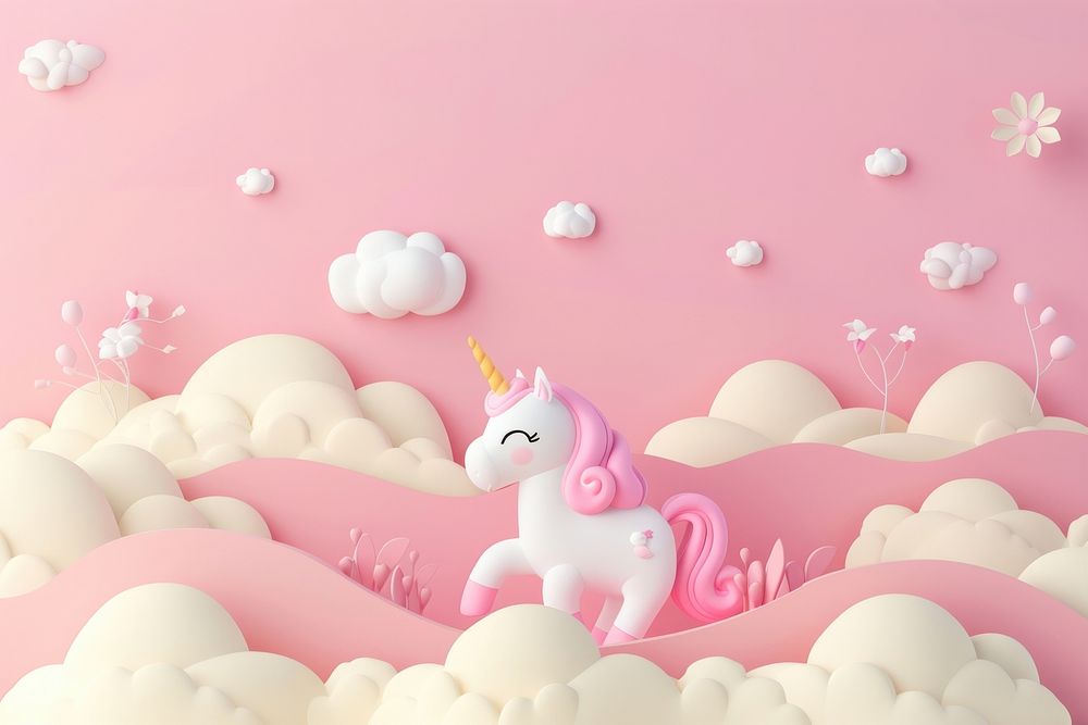 Cute pony unicorn background cartoon representation creativity.
