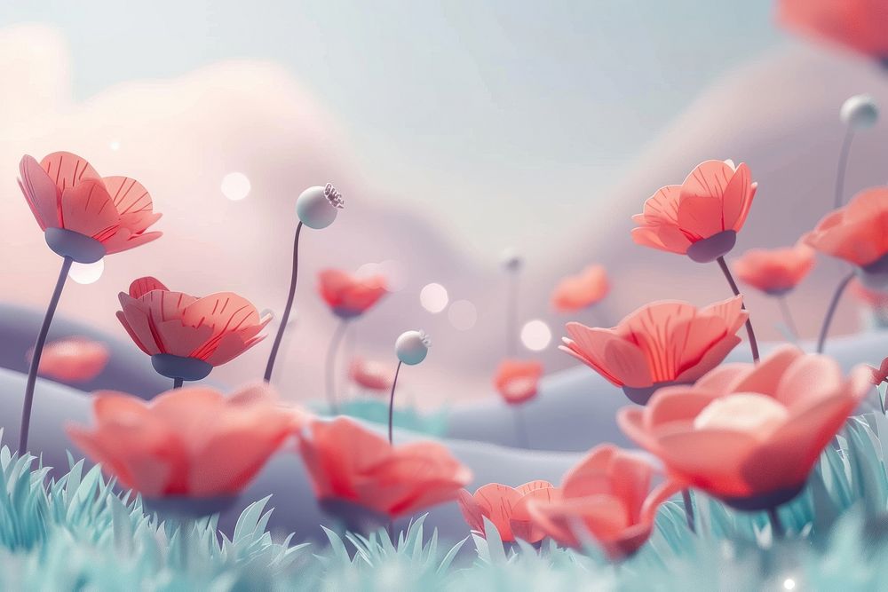 Cute poppy background backgrounds outdoors blossom.