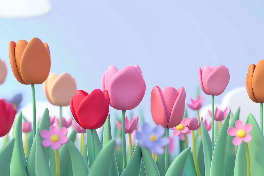Cute tulip background backgrounds outdoors blossom.