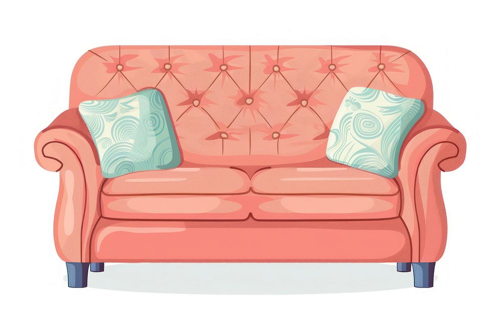 Sofa furniture armchair white background.
