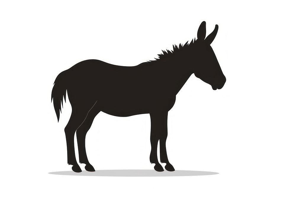 Donkey silhouette clip art animal mammal horse.