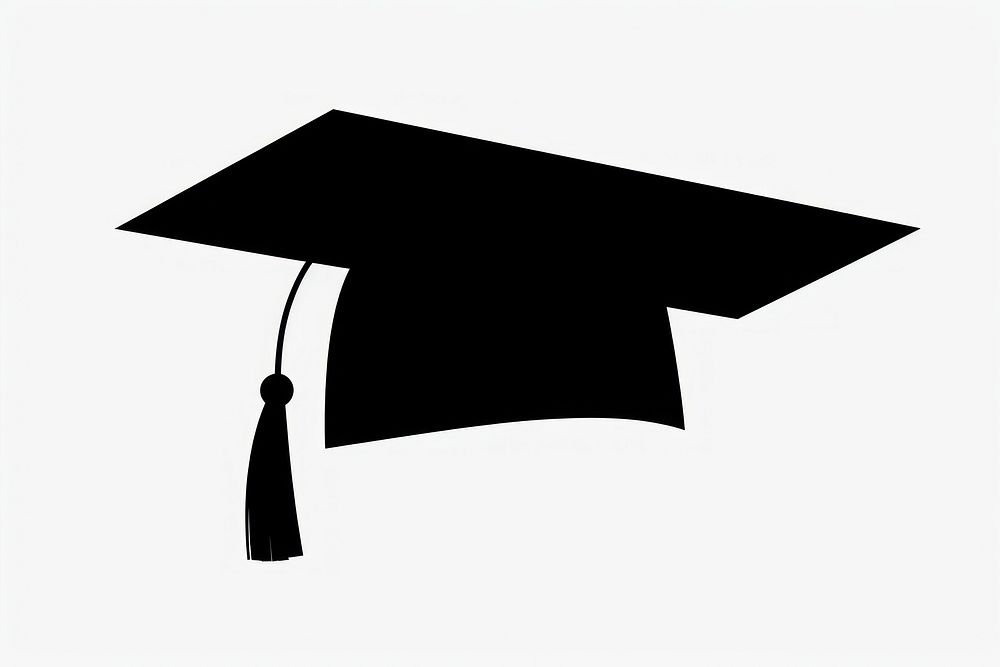 Graduation hat silhouette clip art white background intelligence certificate.