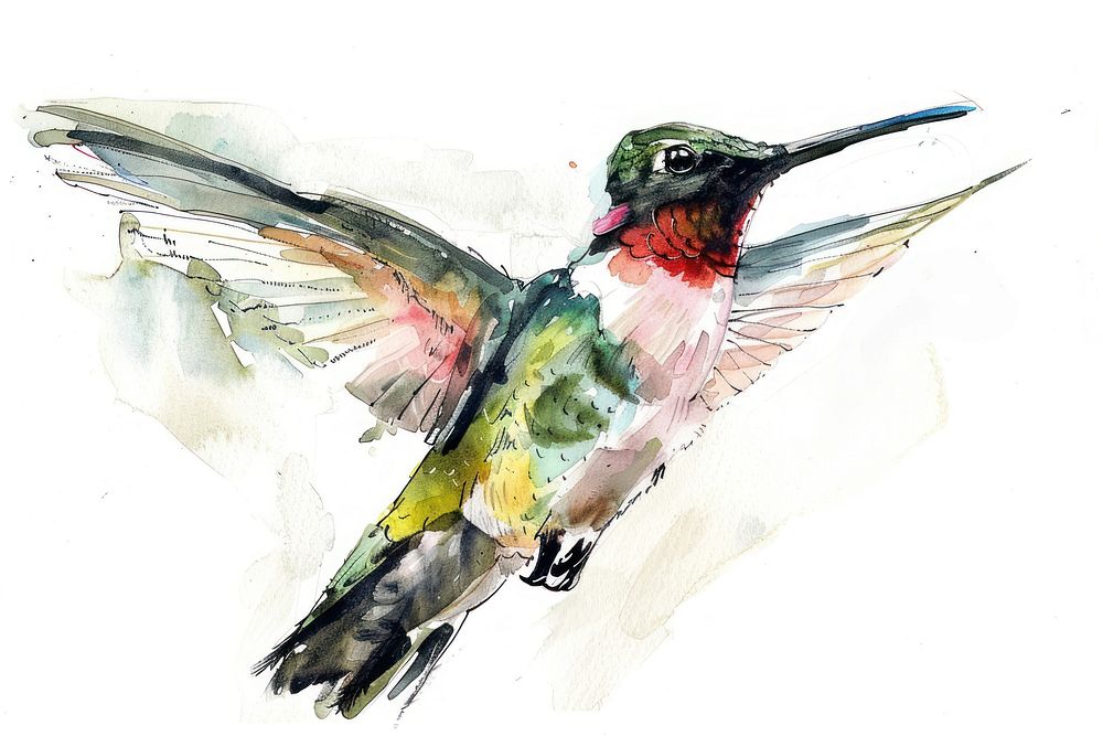 Hummingbird hummingbird cartoon animal.