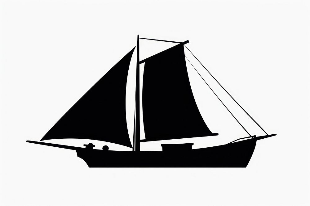 Junk boat silhouette clip art sailboat vehicle transportation.