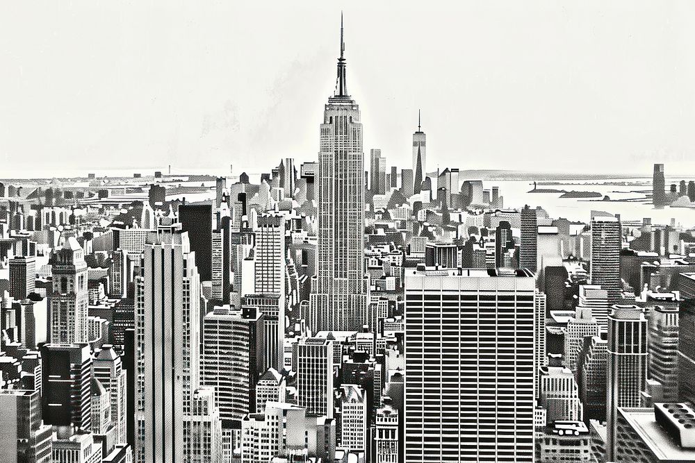 New york city architecture landmark building.