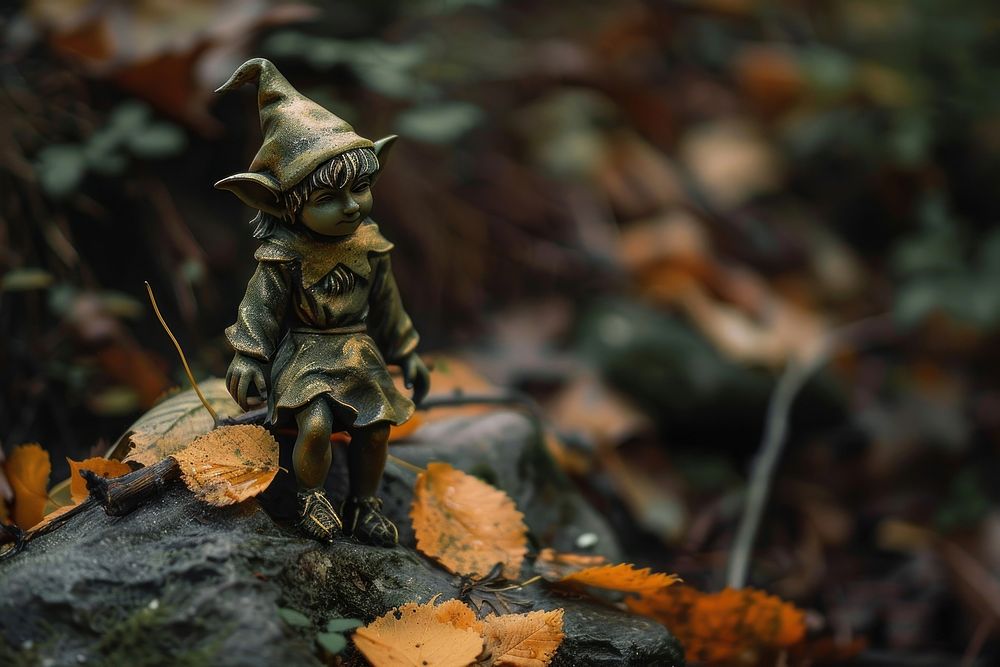 Photo of elf statue figurine representation protection.