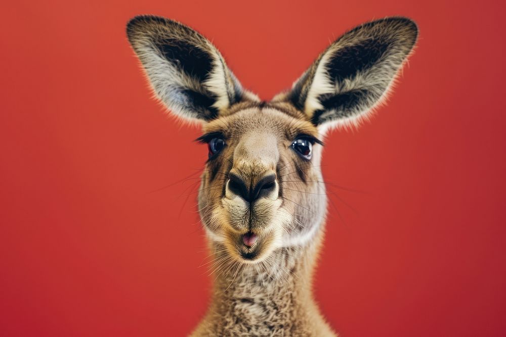Photo of shocked kangaroo animal mammal taxidermy.