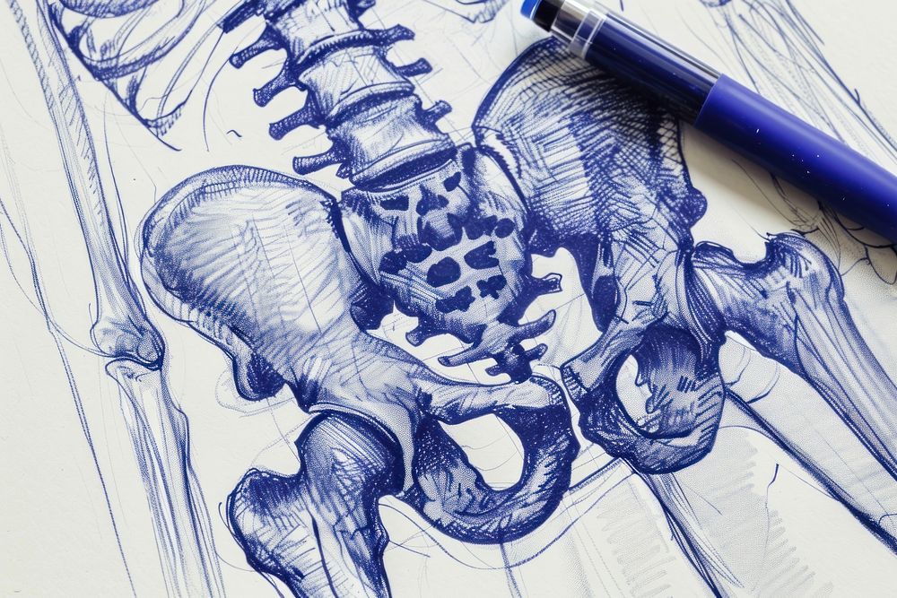 Vintage drawing Anatomy anatomy sketch pen.
