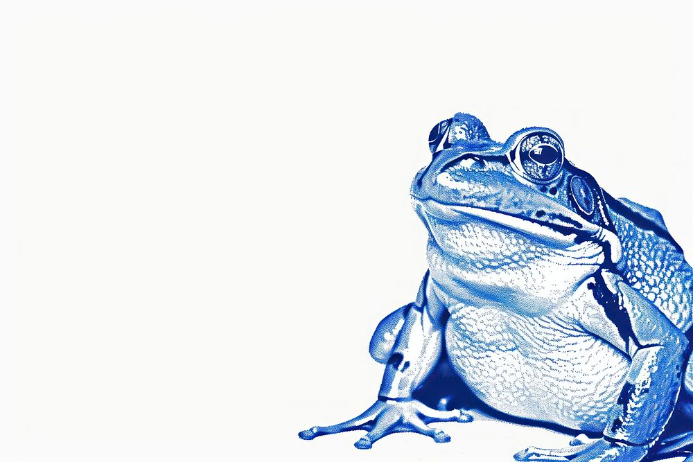 Vintage drawing Frog frog amphibian wildlife.