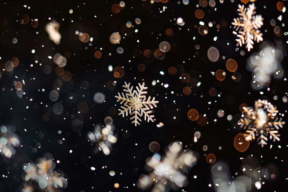Snowflakes backgrounds outdoors night.
