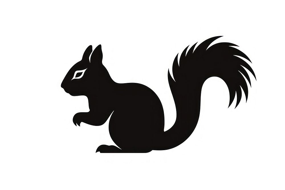 Squirrel silhouette clip art animal rodent mammal.