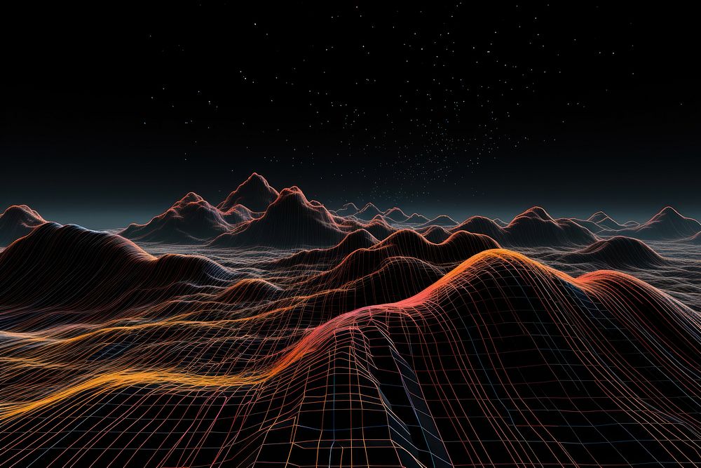 3D visualization technology landscape mountain outdoors.