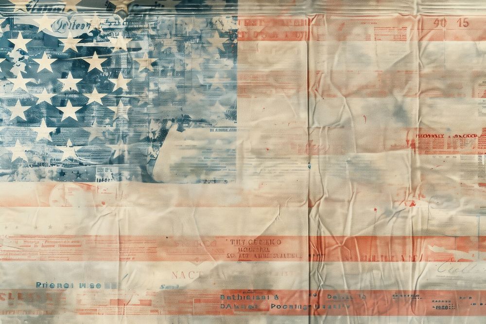American flag ephemera border backgrounds paper text.