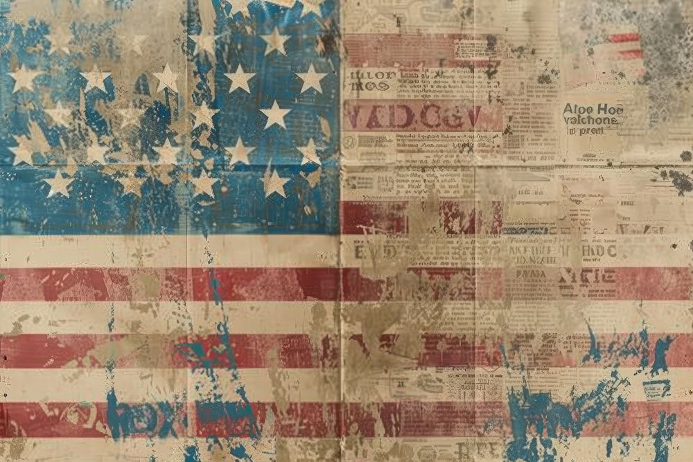 American flag ephemera border text backgrounds paper.