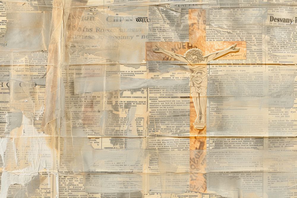 Cross christ ephemera border backgrounds paper text.