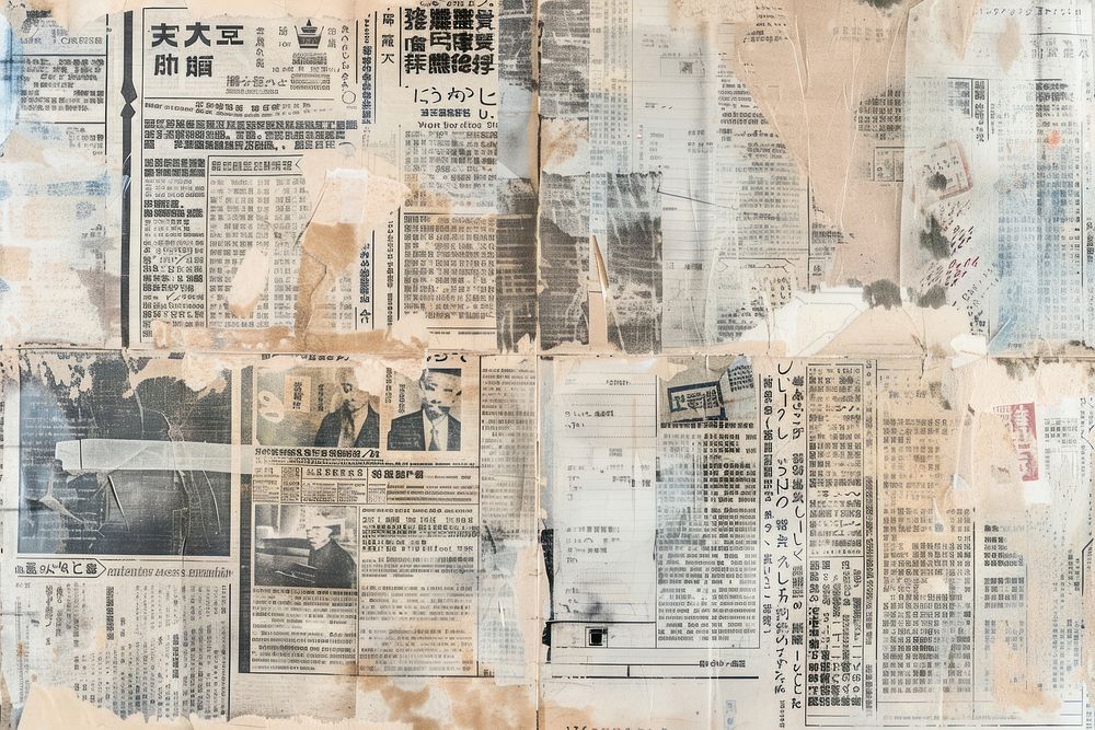 Japanese tsura ephemera border newspaper text backgrounds.