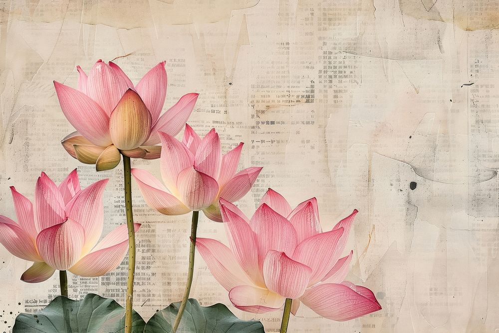 Lotus flower ephemera border backgrounds petal plant.