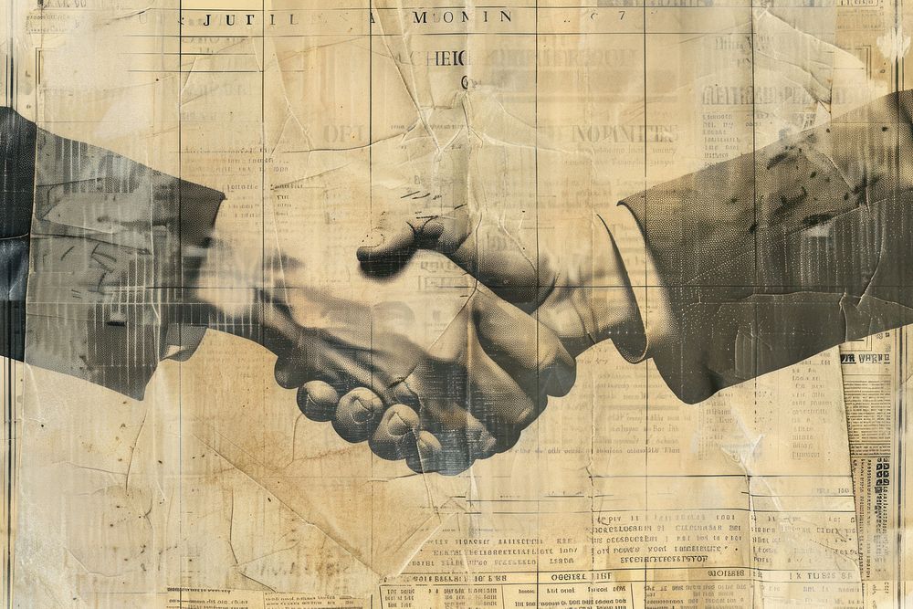 Business handshake ephemera border backgrounds adult paper.
