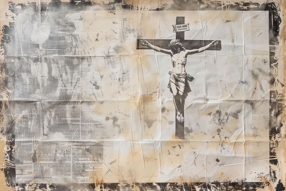 Cross christ ephemera border backgrounds crucifix drawing.