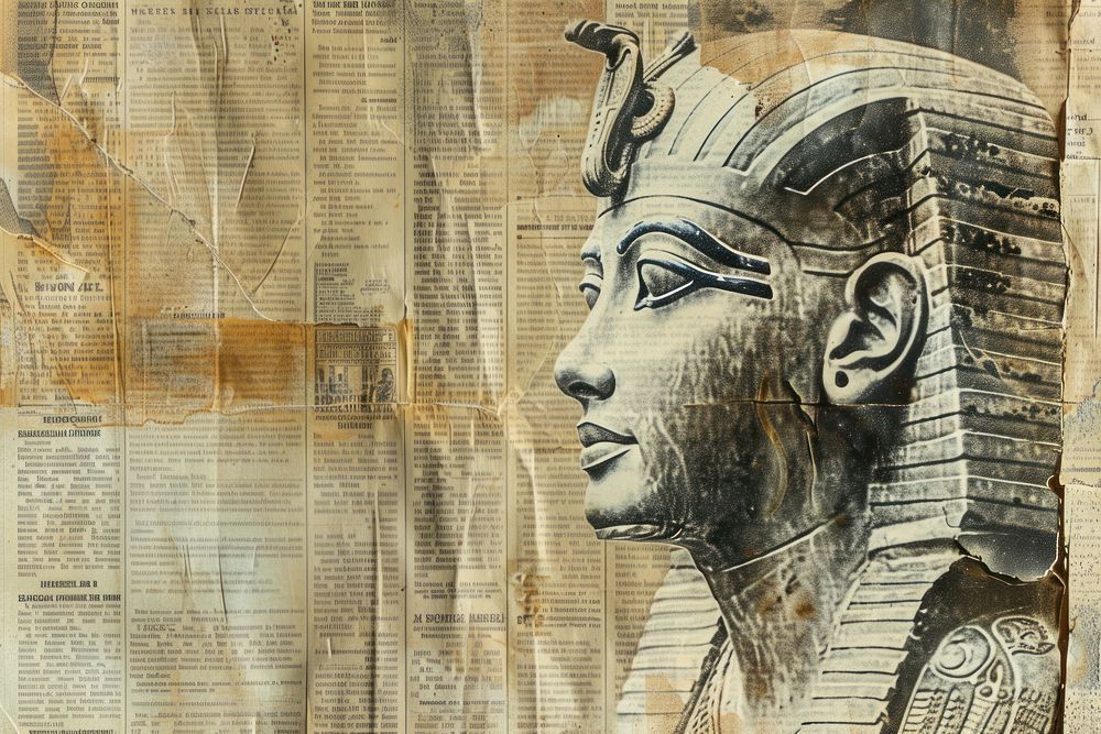 Sphinx ephemera border drawing text art.