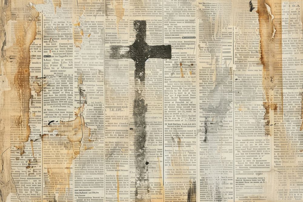 Cross christ ephemera border text backgrounds newspaper.