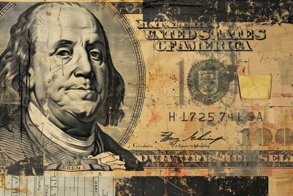 George washington ephemera border backgrounds dollar money.