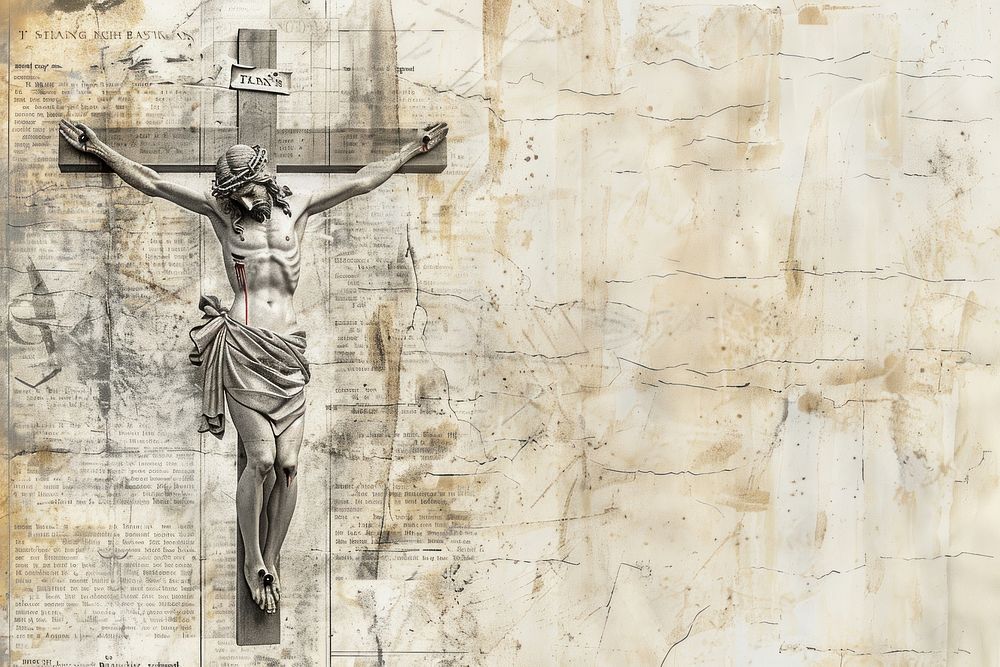 Cross christ ephemera border backgrounds crucifix drawing.