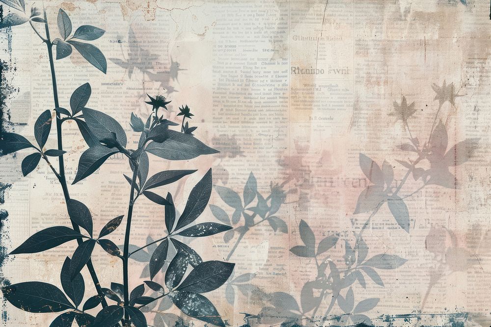 Flower shadows ephemera border paper backgrounds pattern.