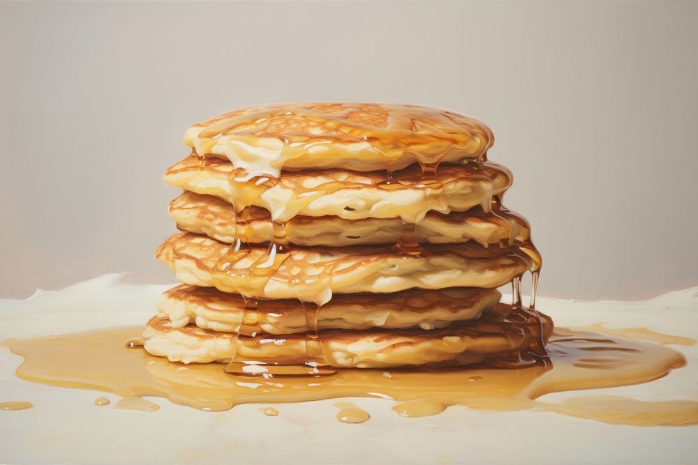 Close up on pale a pancakes food pannekoek breakfast.