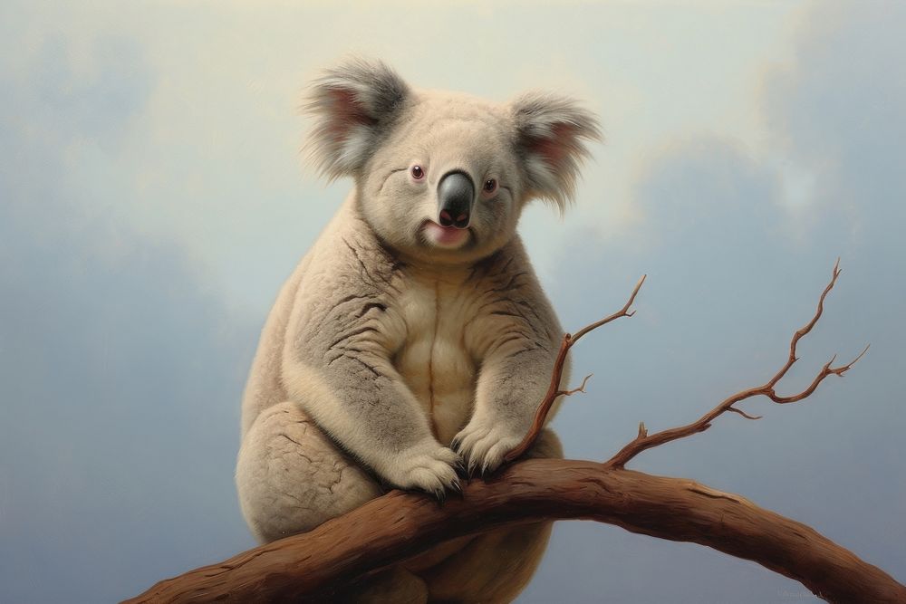Close up on pale a koala wildlife animal mammal.