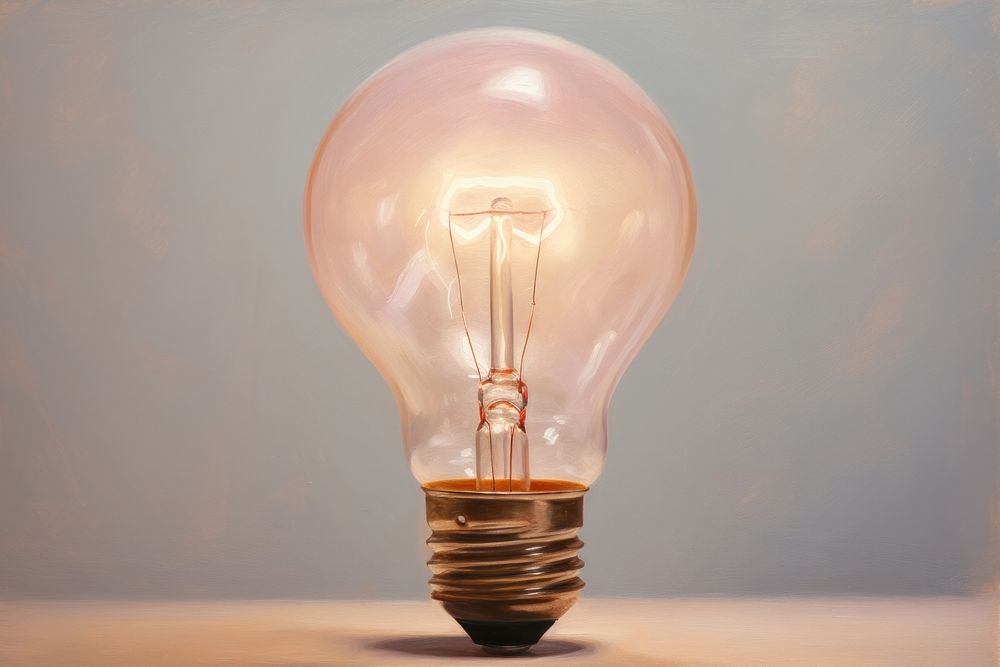 Close up on pale a light bulb lightbulb electricity illuminated.