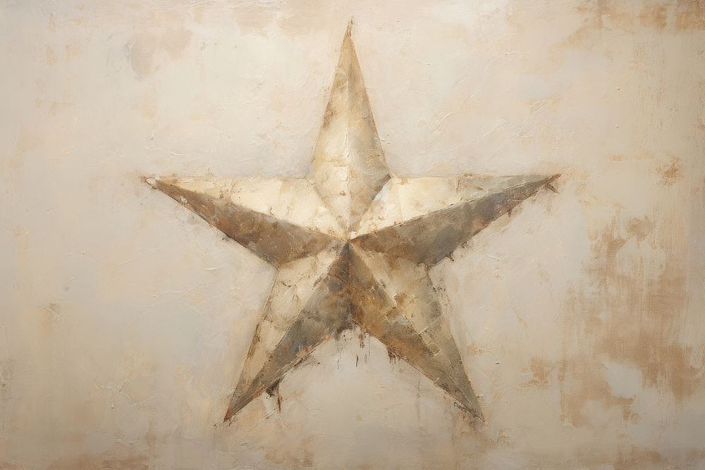 Close up on pale Star backgrounds painting star.