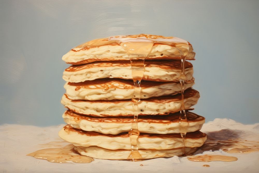 Close up on pale a pancakes food pannekoek breakfast.