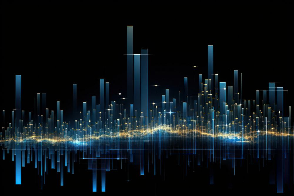 Abstract data graph with charts city cityscape outdoors.