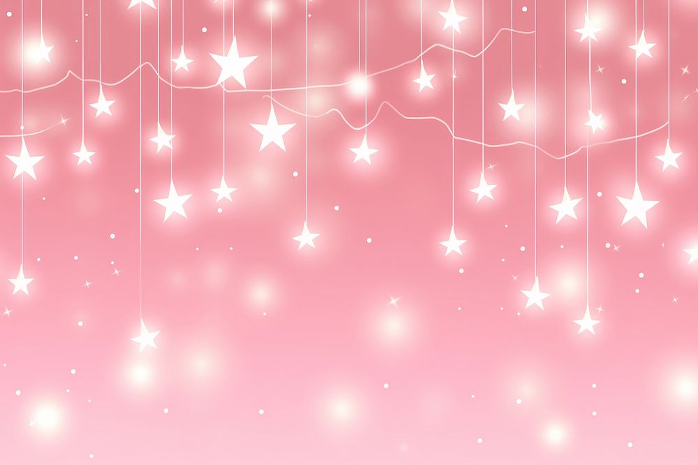 Pink light strings pattern backgrounds christmas star.