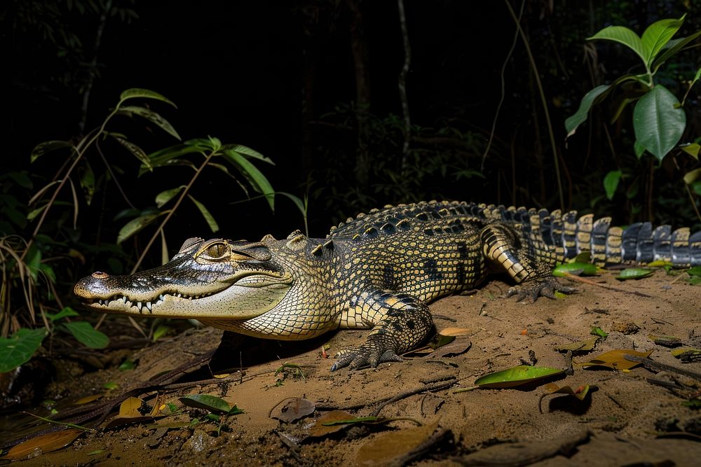 Siamese crocodile outdoors reptile animal.