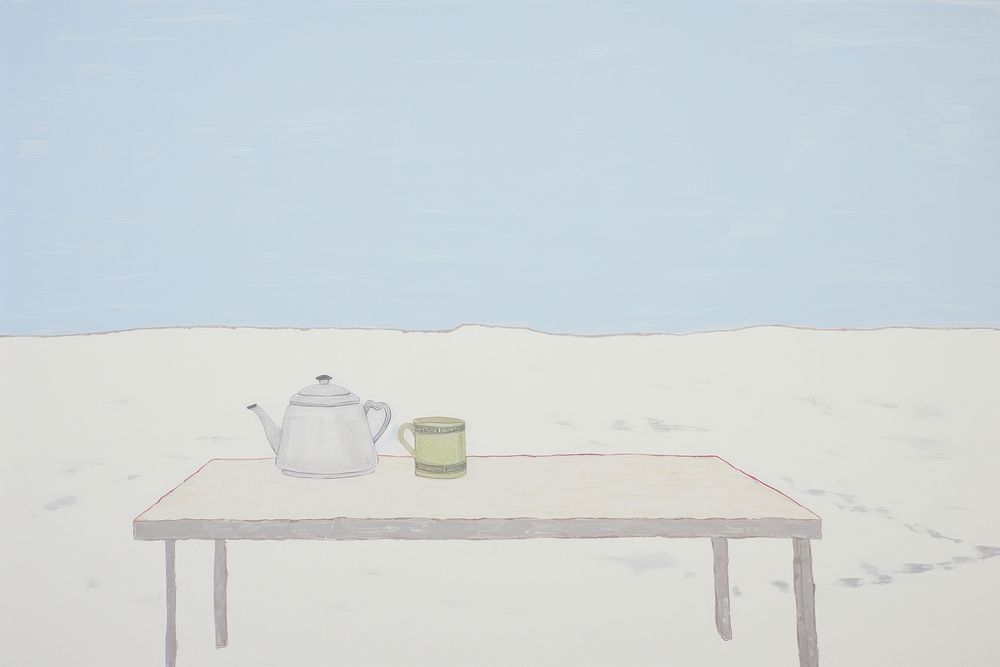 Tea furniture painting teapot.