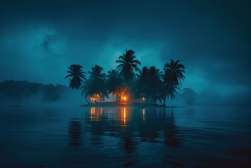 Night land outdoors tropical.