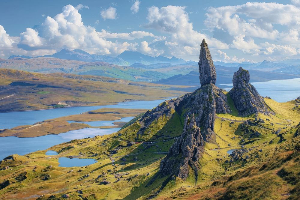 Isle Of Skye in Scotland sky wilderness landscape.