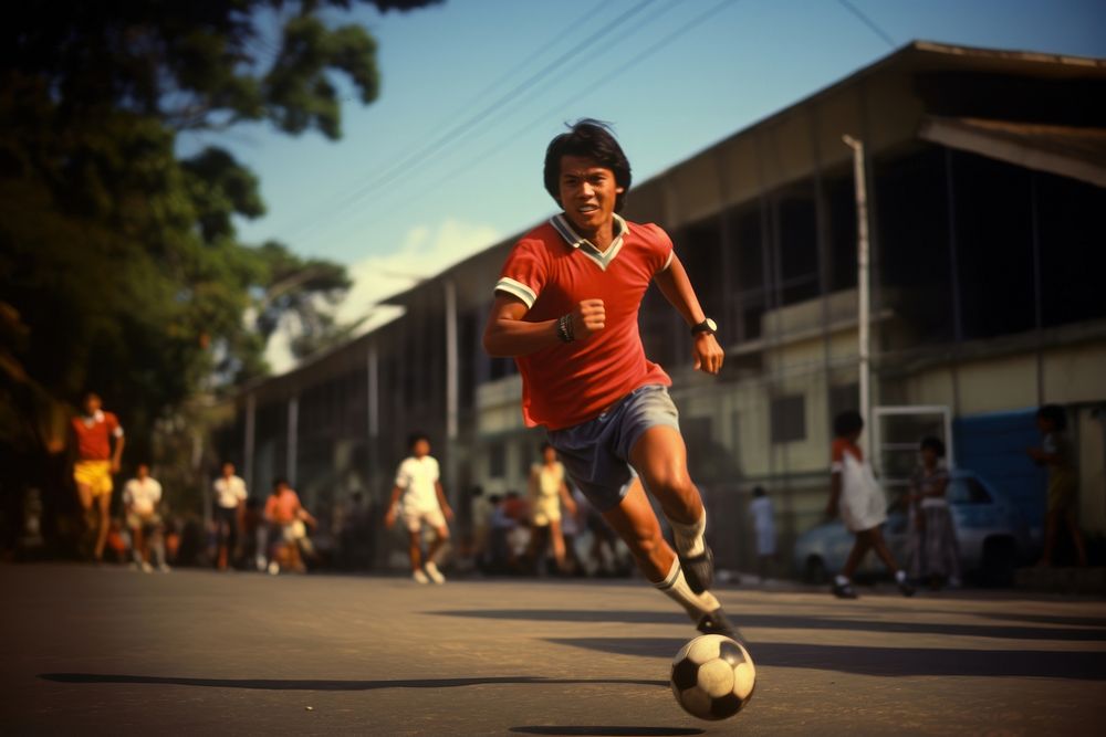 Thai male soccer player soccer football sports transportation.