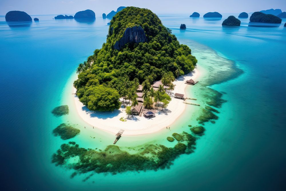 Tropical island in thailand outdoors nature coast.