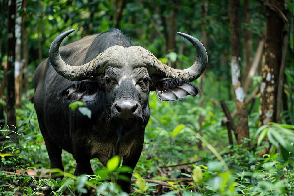 Wild buffalo land livestock wildlife.