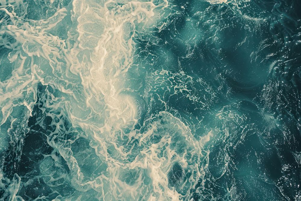 Poster on water surface mockup outdoors nature ocean.